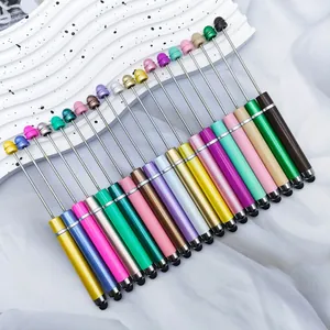 Close-up of vibrant extendable beaded stylus pens for versatile touch screen use