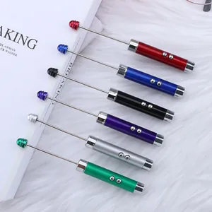 Multicolor DIY beading laser pointer wand set with a stylish frosted finish handle