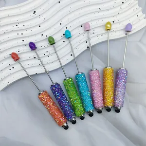 Colorful rhinestone stylus ballpoint pens set with sparkling crystal beads for gifts