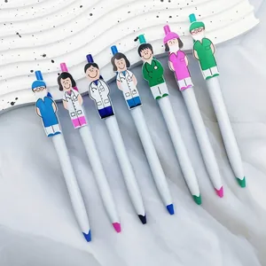 Druckmechanik Cartoon Arzt Krankenschwester Kugelschreiber Kunststoff Medizin Thema Figur Stifte Büro Schule Schreibwaren Geschenk