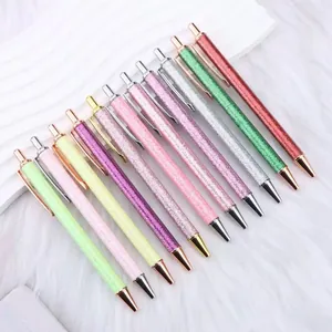 Set of 12 luxury multicolor glitter ballpoint pens for business gifts and office use