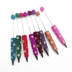 Juego de bolígrafos de cuentas con diamantes de imitación DIY en colores vivos para regalos