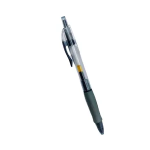 Professional 0.5mm retractable black gel pen with quick-dry ink and soft ergonomic grip