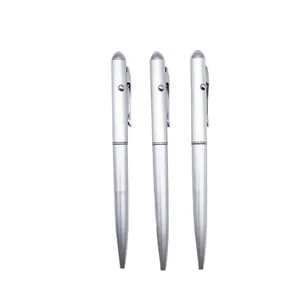 3-pack premium silver invisible ink pens with built-in UV light money detector LED