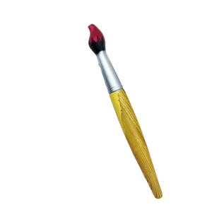 Creatieve balpen in de vorm van een penseel met een realistische houtnerf-body pen