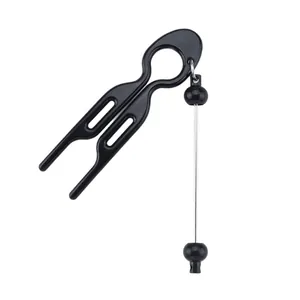 Black DIY beading hair pin U-shaped hair comb accessory for elegant bun hairstyles