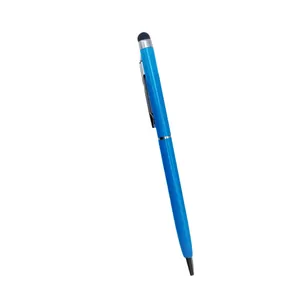 Elegante penna a sfera blu chiaro con stilo in metallo e fusto in alluminio per ufficio