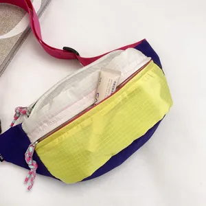 Vibrant dopamine style lightweight nylon crossbody chest bag for summer casual