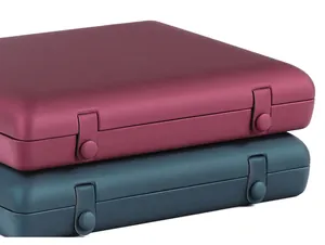 Close-up of premium jewelry storage boxes showing elegant matte texture and double-row buckles