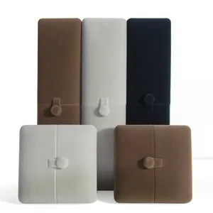 Elegant velvet jewelry storage boxes for rings and necklaces in various colors