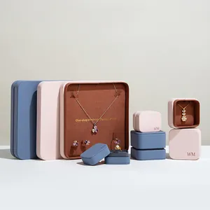 Premium PU leather jewelry gift boxes for necklaces, rings, and earrings