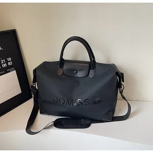 Premium black multi-functional large travel bag with GUOMISS letter print details