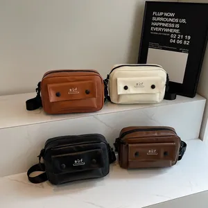 Bolsos bandolera cuadrados vintage minimalistas en cuatro colores elegantes para mujer