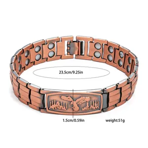 Produktabmessungen des magnetischen Adler-Armbands mit Länge Breite und Gewicht