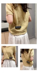 Mini sequin lipstick bag with gold chain perfect for evening parties and crossbody wear