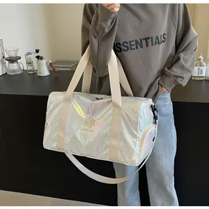Holografische Reisetasche mit großem Fassungsvermögen für Damen und modische Wochenendtrips