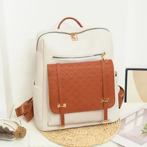 Zaino da Donna in Pelle PU Grande Capacità 2024 Moda Casual Borsa da Viaggio Impermeabile Zainetto Scolastico Multiuso