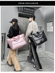 Bolso de viaje acolchado grande para fitness y viajes cortos