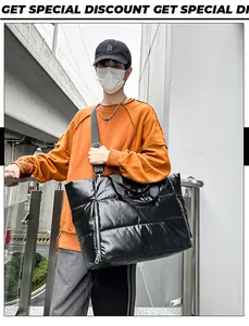 Bolso de viaje acolchado negro de gran capacidad ideal para deporte, gimnasio y viajes
