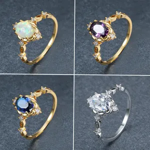 Bague en Alliage de Zinc Incrustée de Zirconia Goutte d'Eau Mode Vintage Style Européen Électroplaqué Bijoux Unisexe
