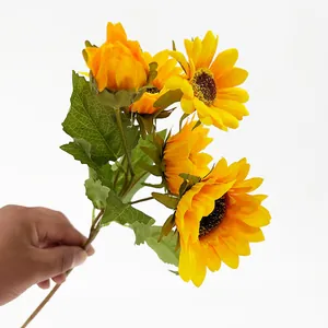Bouquet de tournesols artificiels réalistes pour mariage et décoration intérieure