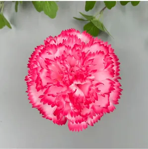 Macro detail of a pink silk carnation flower head for DIY wedding and home decor