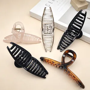 Assorted 13cm large hair claw clips in various colors and finishes for thick hair