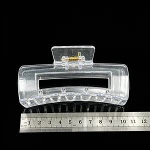 Durchsichtige Haarklammer aus PC mit Lineal zur Größenmessung, ca. 11 cm lang