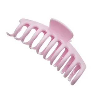 Elegant large pink hair claw clip for women with durable dragon bone design