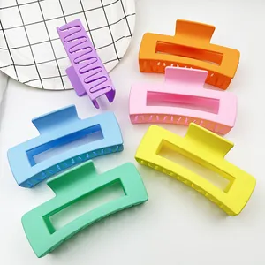 Haarklammer Quadratisch Matt Groß Geometrisch Rutschfest Haargreifer Für Damen Elegante Haar-Accessoires Trendiger Kopfschmuck