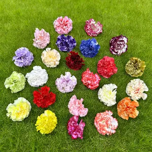 Artificial Carnation Flower Heads Fabric Fake Flowers For Wedding Party DIY Backdrop Decoration Home Photography Props 11cm