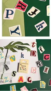 Dekorative Vintage-Buchstabenaufkleber in verschiedenen Farben für DIY-Scrapbooking und Planer