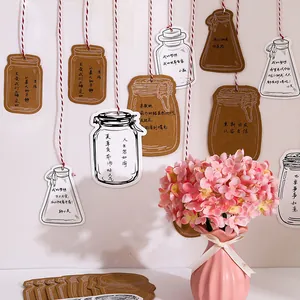 Bottle shaped paper wish cards and hanging tags for home decoration and messages