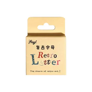 Retro-Buchstaben-Stickerbox für DIY-Journaling und kreative Basteldekorationen