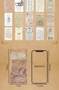 Vintage aesthetic decorative material paper for scrapbooking and DIY craft journals