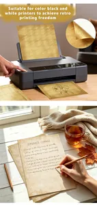 Retro textured A4 printing paper for DIY journaling and vintage stationery letters