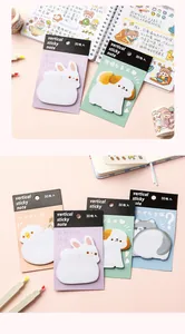 Detail showing various cute animal-shaped sticky notes including rabbit, dog, bird, and cat
