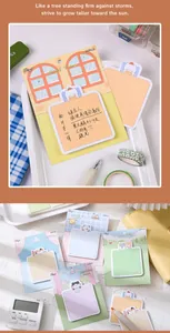Multiple cute cat themed sticky notes featuring soft colors for student note taking