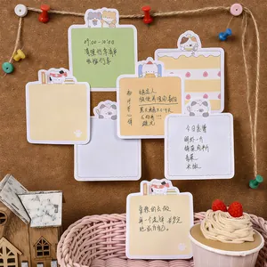 Adorable cartoon cat sticky notes for journaling and office tasks displayed on a corkboard