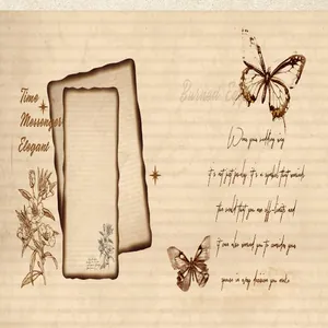 Retro-ästhetische Haftnotizen mit Brandrand für dekoratives Journaling und Scrapbooking