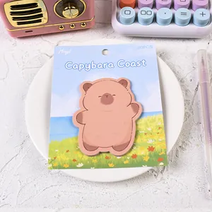Cute capybara shaped sticky notes for office and student supplies cartoon memo pads