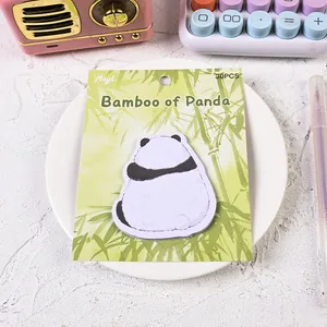 Kawaii panda shaped sticky notes with 30 sheets for school and office memo stationery
