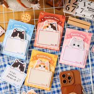 Süße Cartoon Katze Haftnotizen Kawaii Tier Capybara Notizblock Selbstklebendes Notizpapier Für Studenten Scrapbooking Büro Schreibwaren