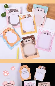 Detailed view of cute cartoon cat sticky notes with various feline designs