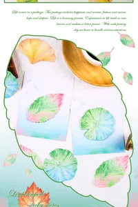 Artistieke blad-vormige plaknotities voor scrapbooking en creatief schrijven