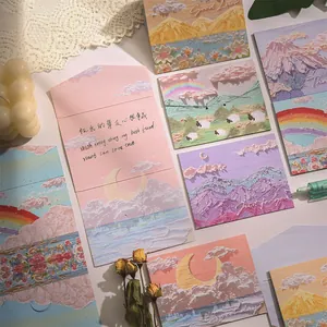 Tarjetas de felicitación estilo pintura al óleo impresionista para deseos y regalos.
