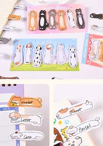 Collection de mignons autocollants d'index d'animaux pour l'étiquetage des cahiers