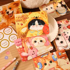 Lindas tarjetas de felicitación de gatos y perros para decoración de regalos DIY