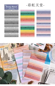 Vue rapprochée détaillée d'autocollants washi colorés avec citations anglaises decor