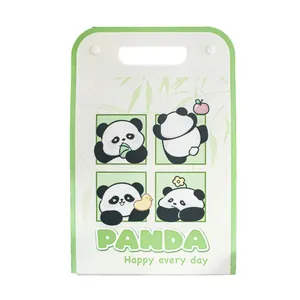Cute cartoon panda accordion file folder with handle for students